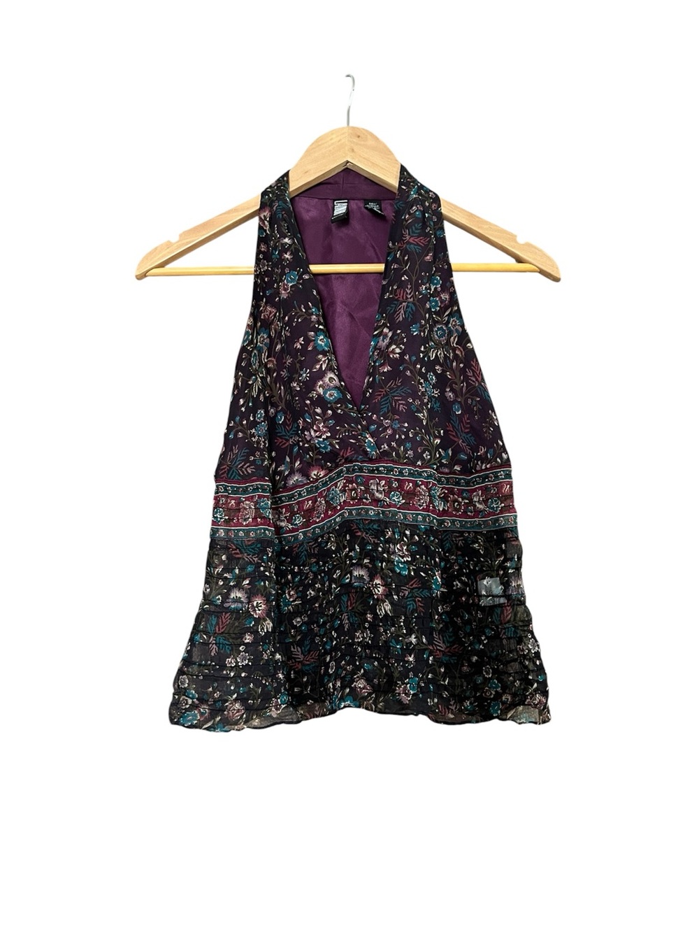Vintage Y2K Laundry By Shelli  Segal Silk Halter Top
